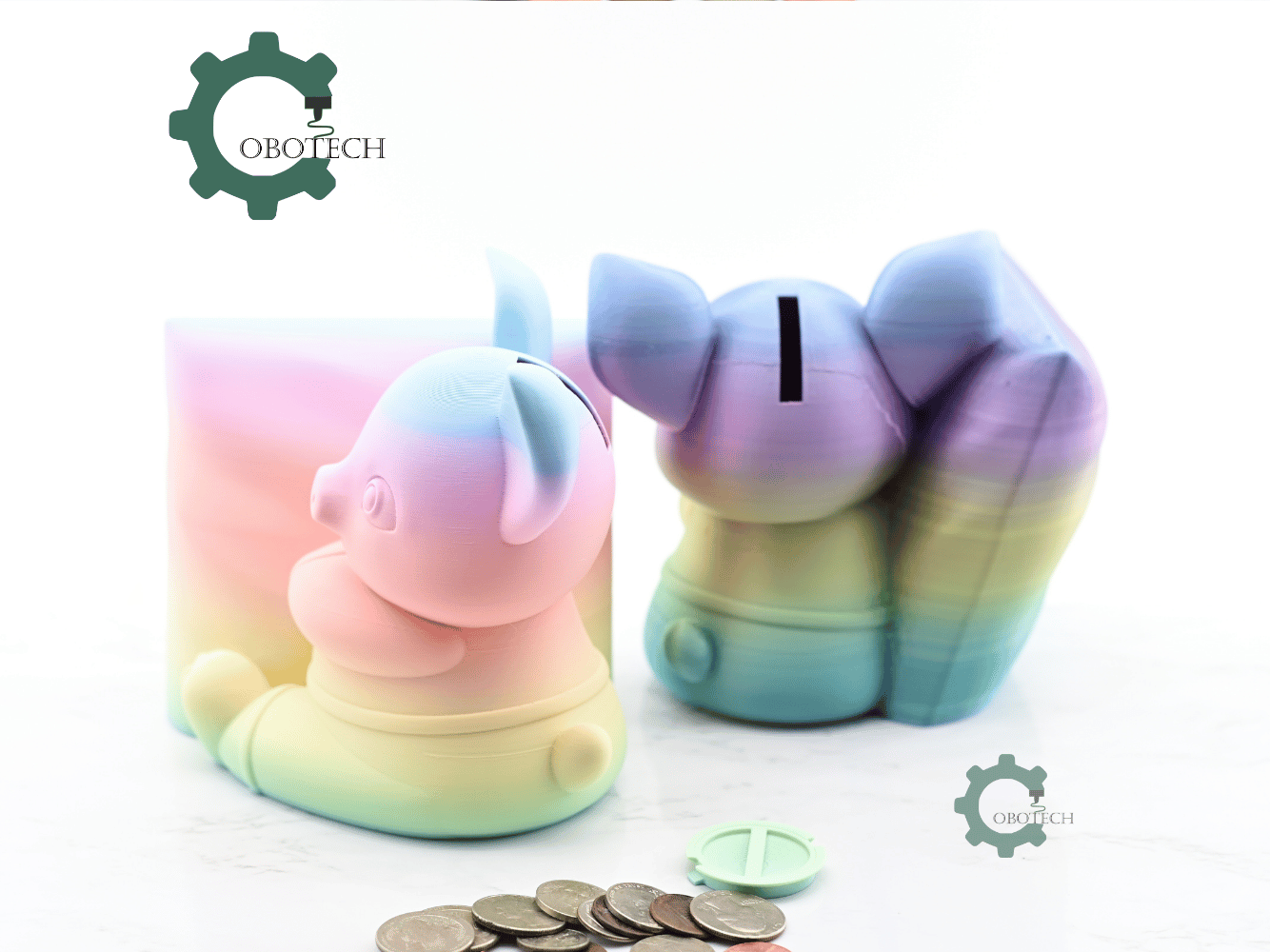 Digital Downloads - Cobotech Cozy Piggy Pillow Piggy Bank - Desk Decor - Coin Bank Gifts