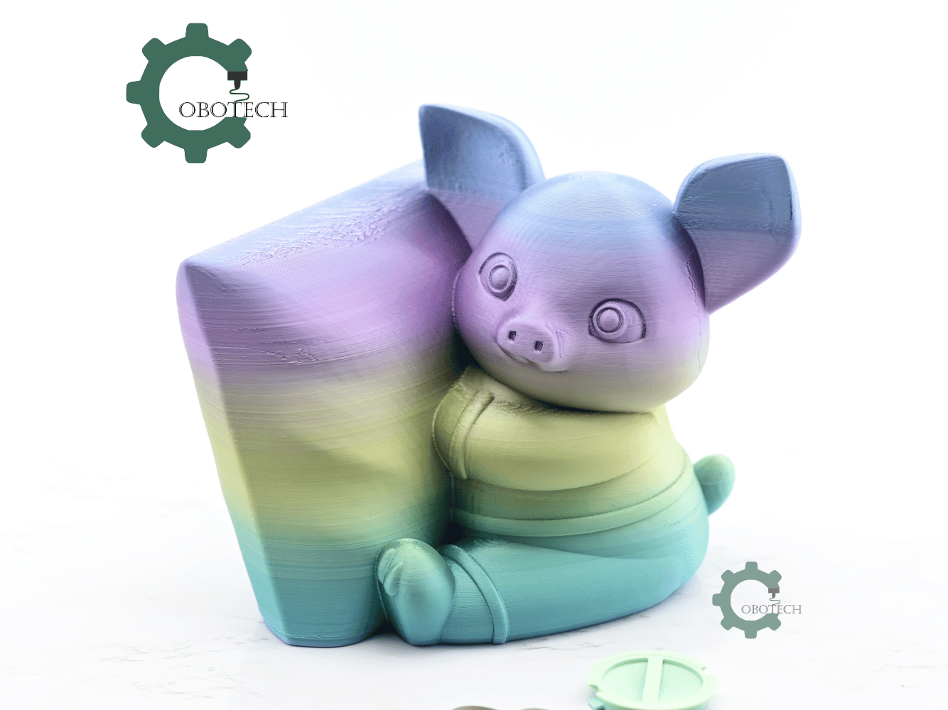Digital Downloads - Cobotech Cozy Piggy Pillow Piggy Bank - Desk Decor - Coin Bank Gifts