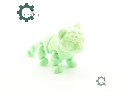 Digital Downloads - Cobotech Cute Grumpy Cheetah Articulated Keychain - Cute Backpack Keychain