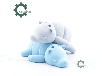 Digital Downloads - Cobotech Cute Sleeping Bear Articulated Keychain - Cute Backpack Keychain