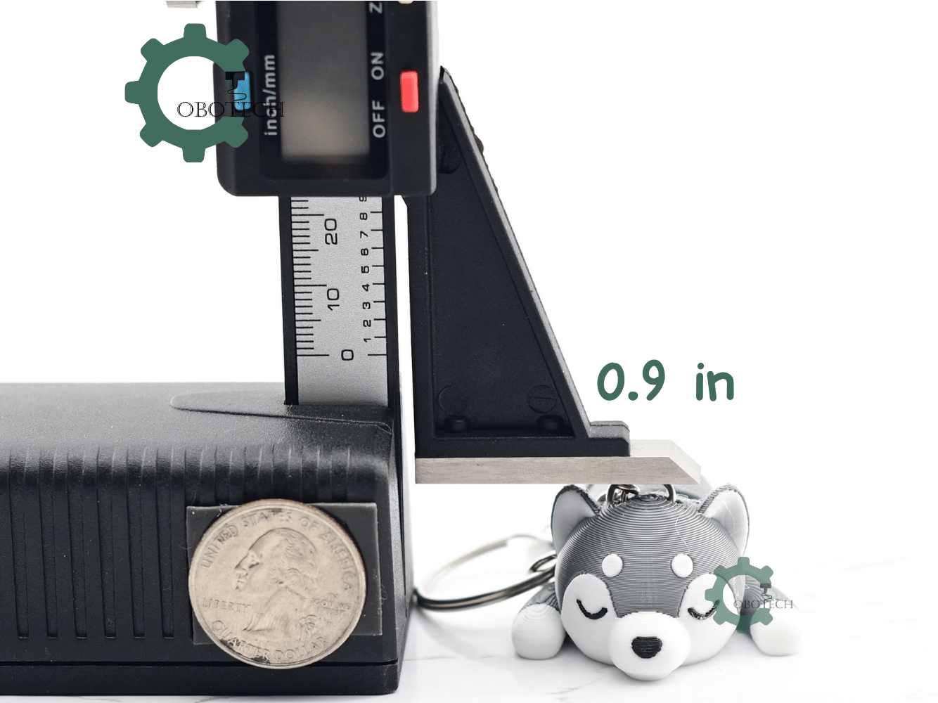 Digital Downloads - Cobotech Cute Sleeping Husky Articulated Keychain - Cute Backpack Keychain