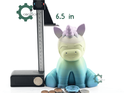 Digital Downloads - Cobotech Cute Unicorn Piggy Bank - Desk Decor - Coin Bank Gifts