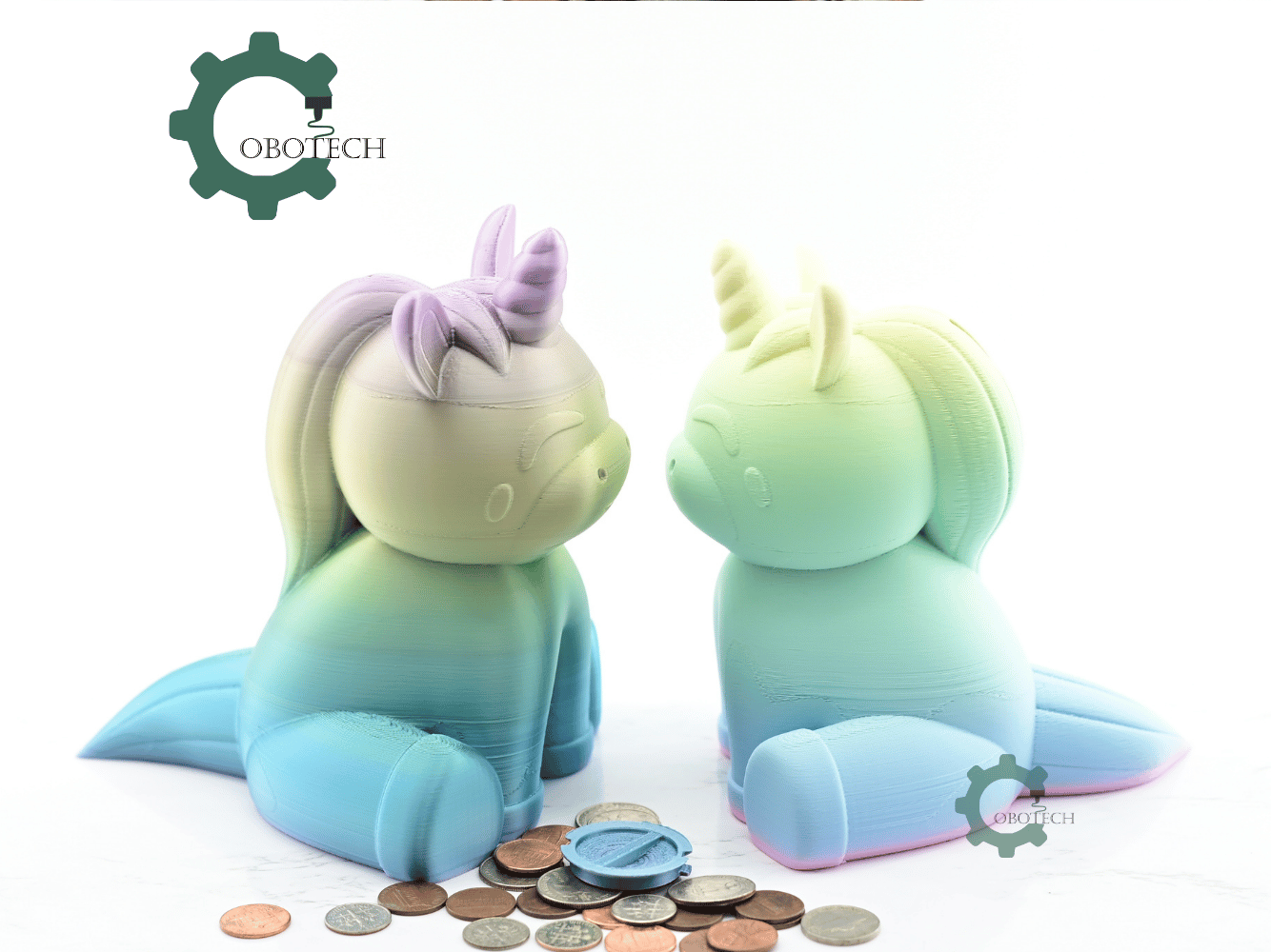 Digital Downloads - Cobotech Cute Unicorn Piggy Bank - Desk Decor - Coin Bank Gifts