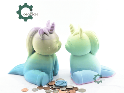 Digital Downloads - Cobotech Cute Unicorn Piggy Bank - Desk Decor - Coin Bank Gifts