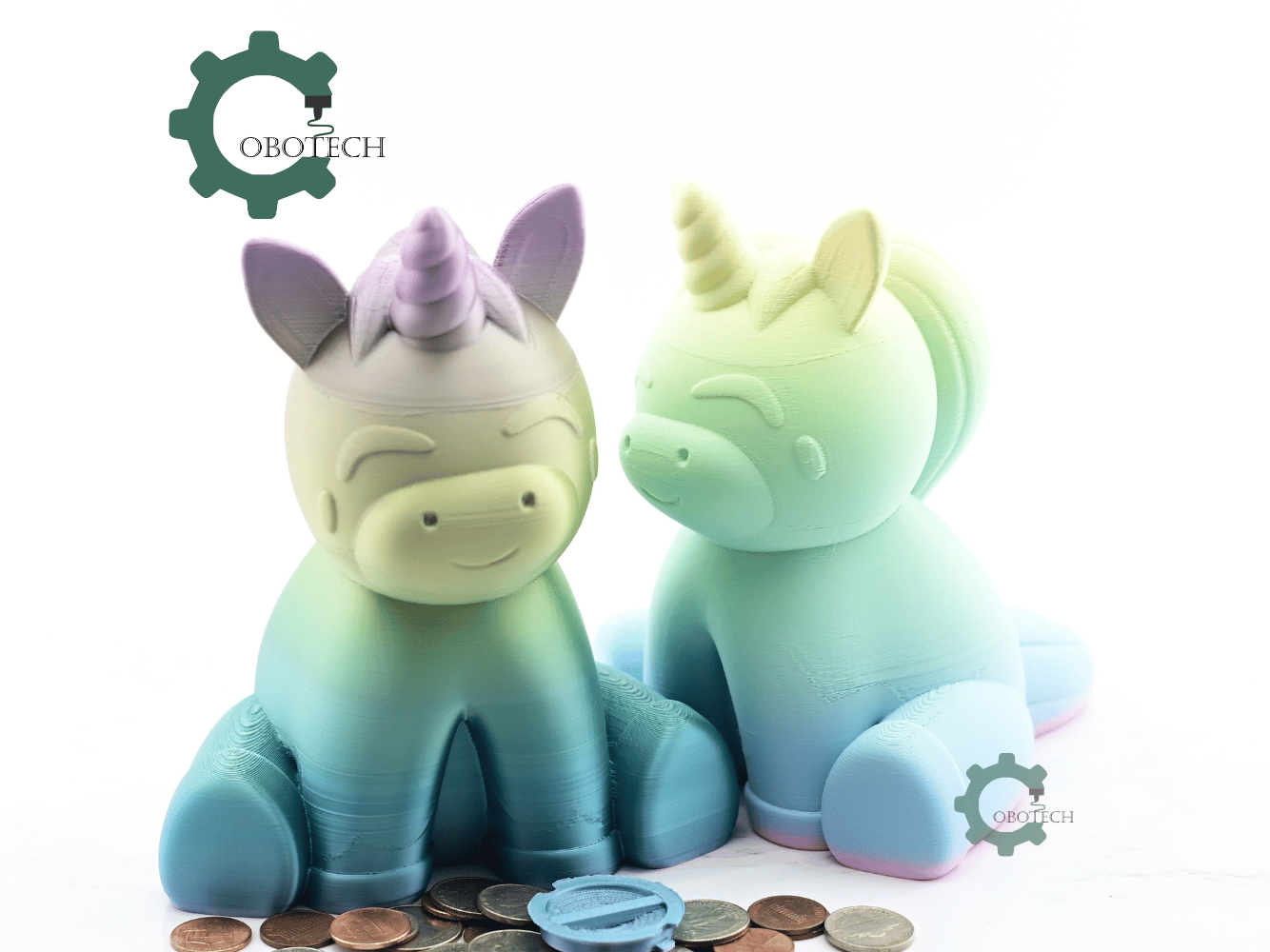 Digital Downloads - Cobotech Cute Unicorn Piggy Bank - Desk Decor - Coin Bank Gifts