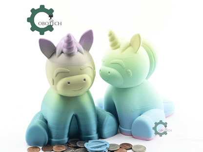 Digital Downloads - Cobotech Cute Unicorn Piggy Bank - Desk Decor - Coin Bank Gifts