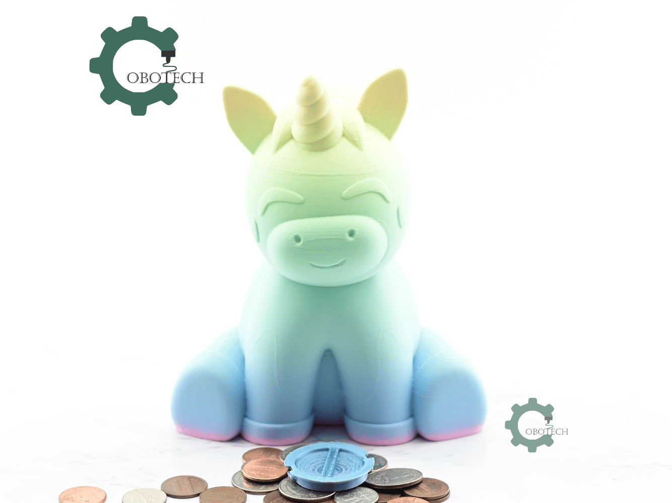 Digital Downloads - Cobotech Cute Unicorn Piggy Bank - Desk Decor - Coin Bank Gifts
