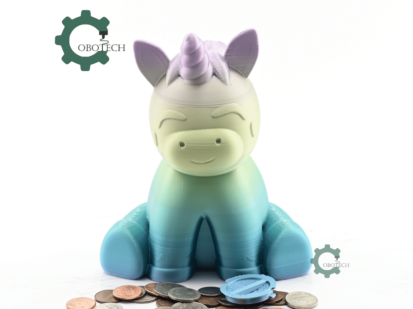 Digital Downloads - Cobotech Cute Unicorn Piggy Bank - Desk Decor - Coin Bank Gifts