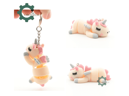 Digital Downloads - Cobotech Cute Unicorn Sleeping Articulated Keychain - Cute Backpack Keychain