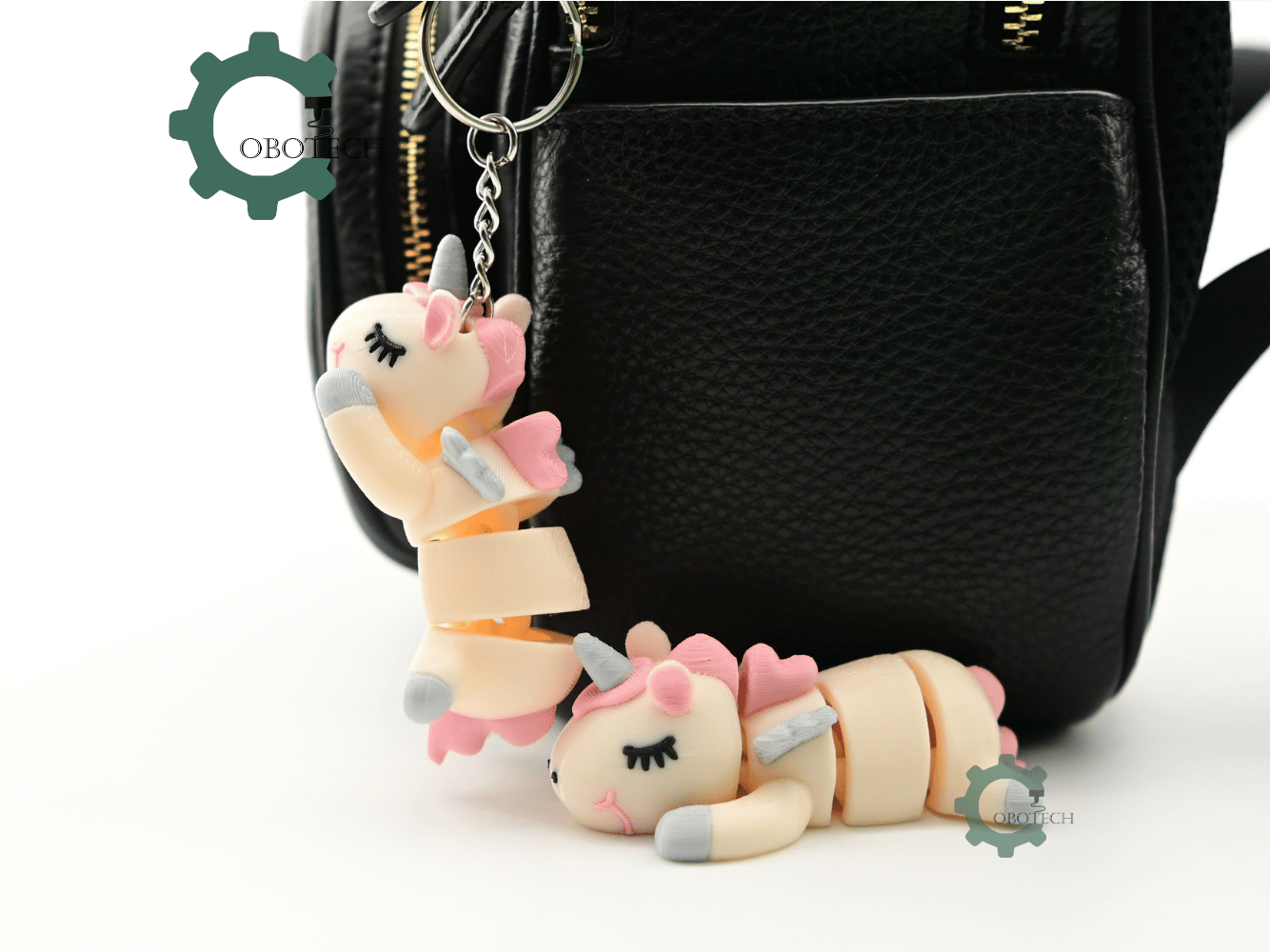 Digital Downloads - Cobotech Cute Unicorn Sleeping Articulated Keychain - Cute Backpack Keychain
