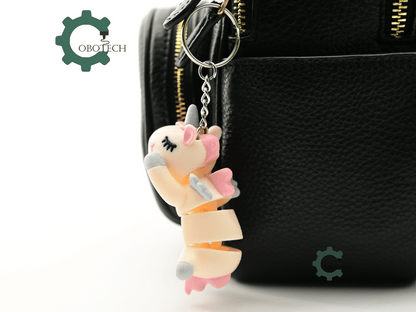 Digital Downloads - Cobotech Cute Unicorn Sleeping Articulated Keychain - Cute Backpack Keychain