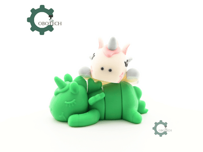 Digital Downloads - Cobotech Cute Unicorn Sleeping Articulated Keychain - Cute Backpack Keychain