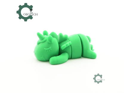 Digital Downloads - Cobotech Cute Unicorn Sleeping Articulated Keychain - Cute Backpack Keychain