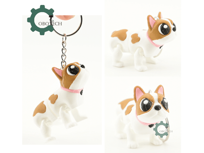 Digital Downloads - Cobotech French Bulldog For Animal Lovers Articulated Keychain - Cute Backpack Keychain