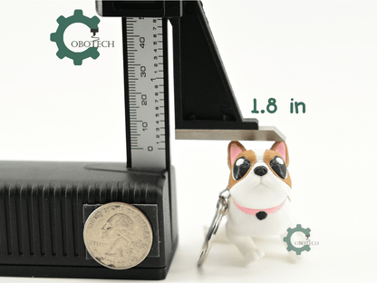 Digital Downloads - Cobotech French Bulldog For Animal Lovers Articulated Keychain - Cute Backpack Keychain