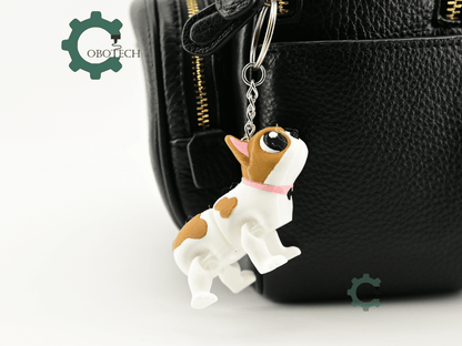 Digital Downloads - Cobotech French Bulldog For Animal Lovers Articulated Keychain - Cute Backpack Keychain