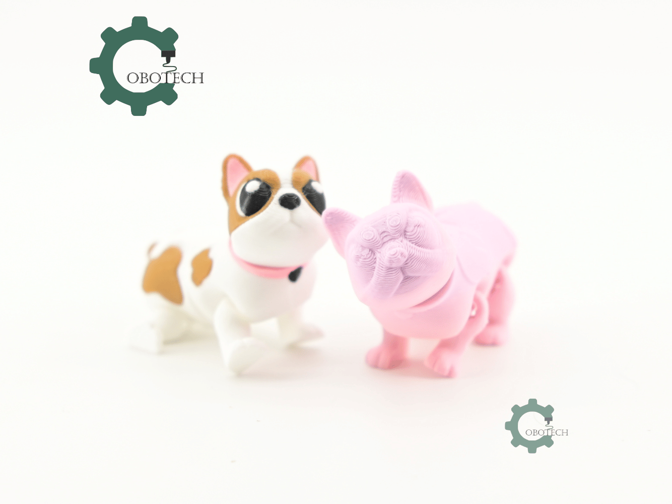 Digital Downloads - Cobotech French Bulldog For Animal Lovers Articulated Keychain - Cute Backpack Keychain