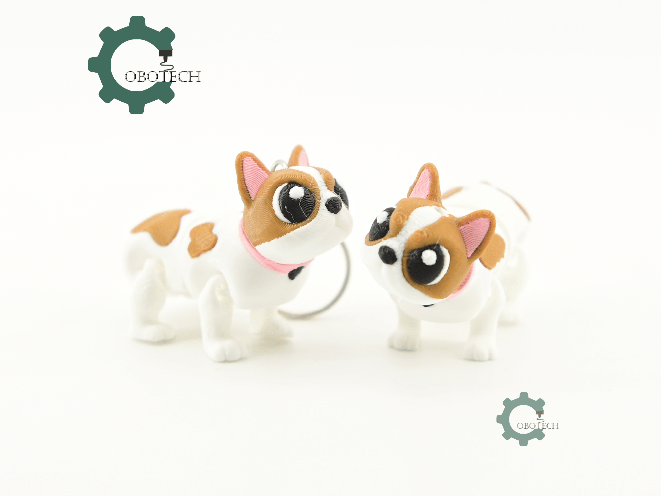 Digital Downloads - Cobotech French Bulldog For Animal Lovers Articulated Keychain - Cute Backpack Keychain