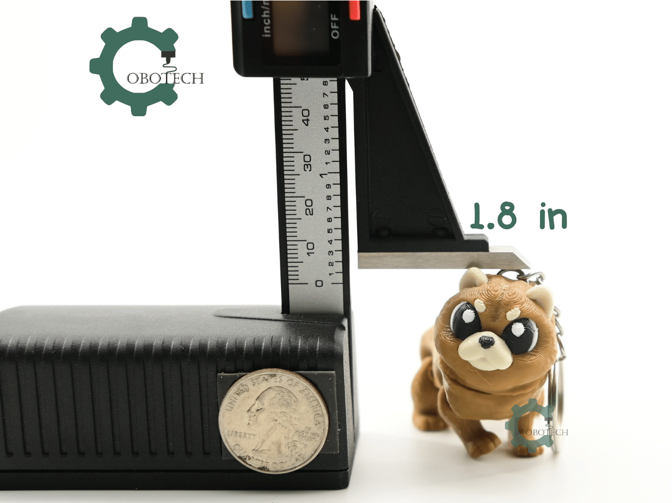 Digital Downloads - Cobotech Grumpy Fluffy Chow Chow Dog Articulated Keychain - Cute Backpack Keychain