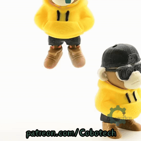 Digital Downloads - Cobotech Grumpy Monkey Urban Vibes Articulated Keychain - Cute Backpack Keychain