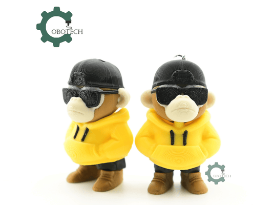 Digital Downloads - Cobotech Grumpy Monkey Urban Vibes Articulated Keychain - Cute Backpack Keychain