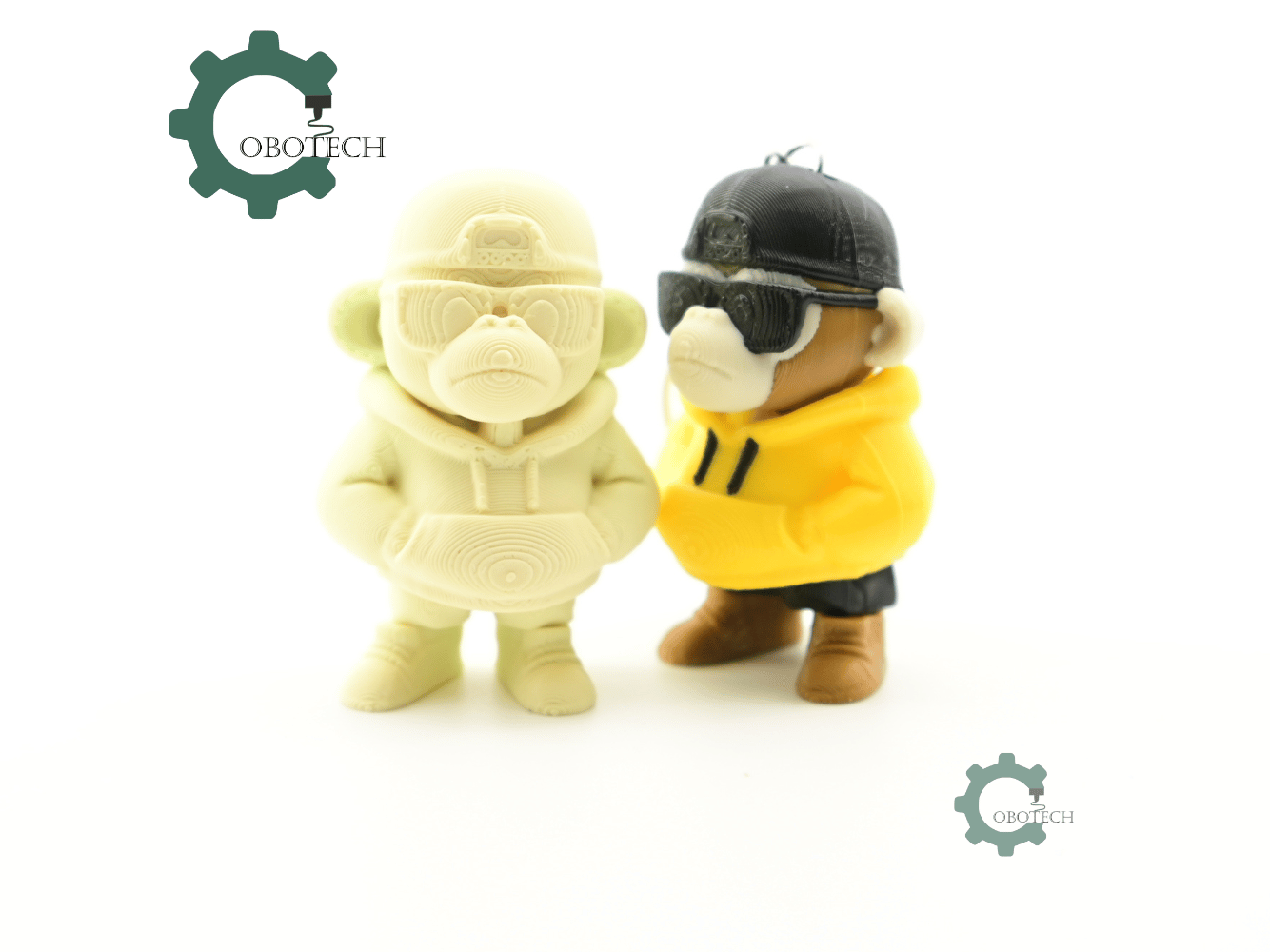 Digital Downloads - Cobotech Grumpy Monkey Urban Vibes Articulated Keychain - Cute Backpack Keychain