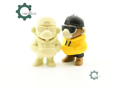 Digital Downloads - Cobotech Grumpy Monkey Urban Vibes Articulated Keychain - Cute Backpack Keychain
