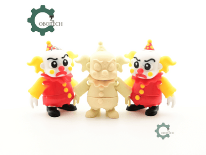 Digital Downloads - Cobotech Halloween Angry Clown Articulated Keychain - Cute Backpack Keychain
