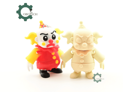 Digital Downloads - Cobotech Halloween Angry Clown Articulated Keychain - Cute Backpack Keychain