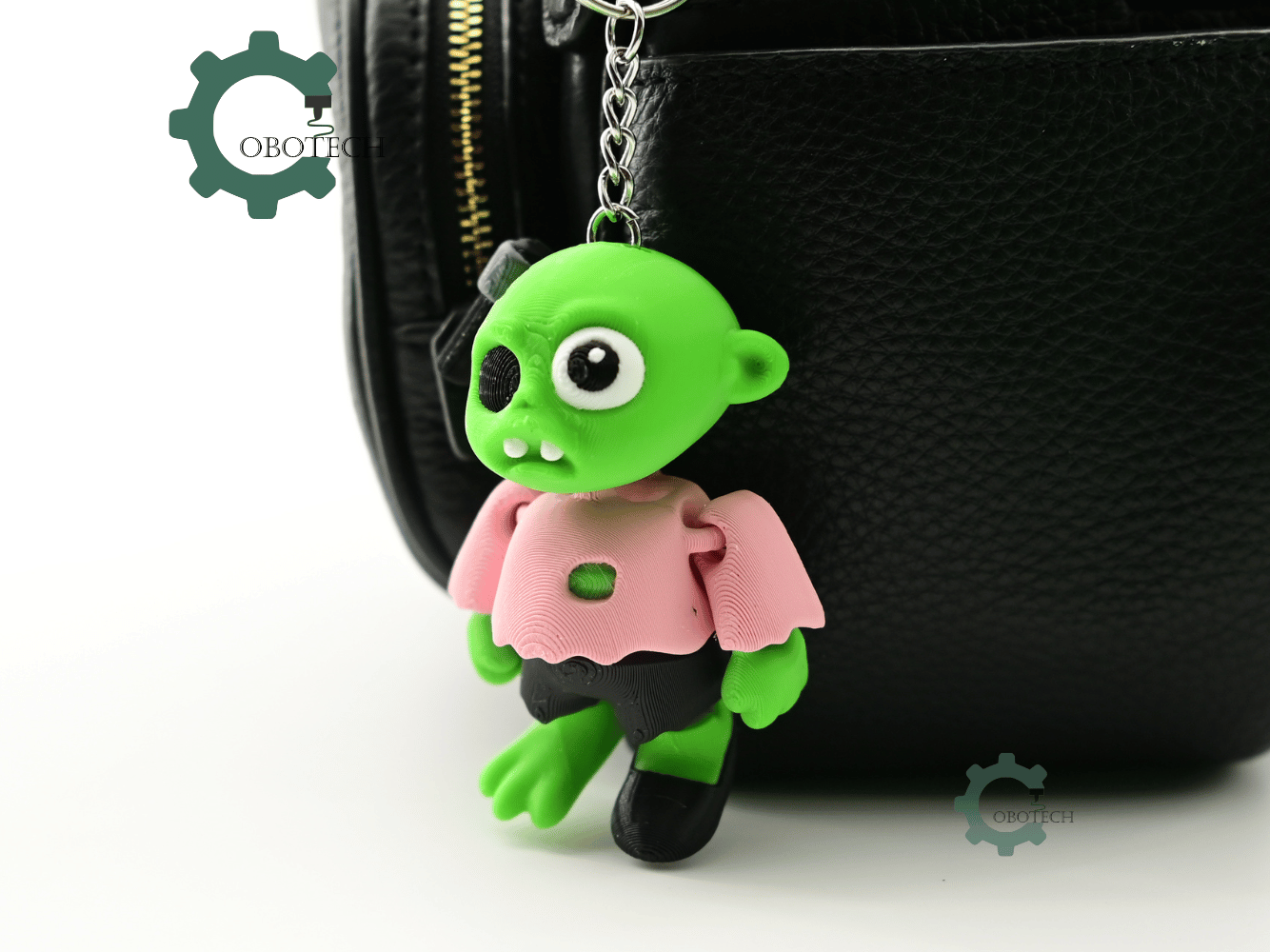 Digital Downloads - Cobotech Halloween Axe Zombie Articulated Keychain - Cute Backpack Keychain