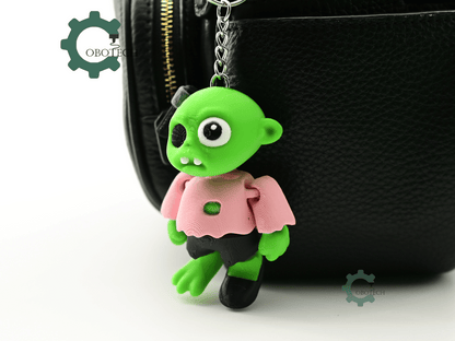 Digital Downloads - Cobotech Halloween Axe Zombie Articulated Keychain - Cute Backpack Keychain