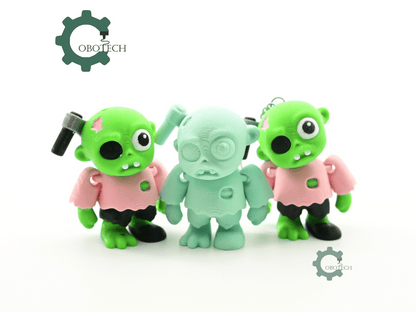 Digital Downloads - Cobotech Halloween Axe Zombie Articulated Keychain - Cute Backpack Keychain