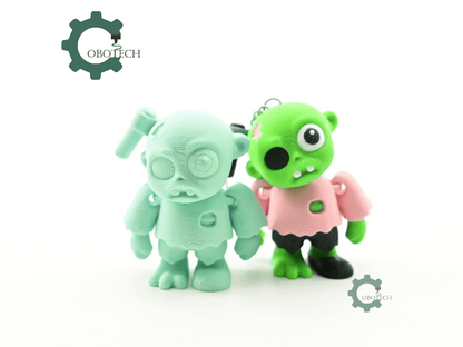 Digital Downloads - Cobotech Halloween Axe Zombie Articulated Keychain - Cute Backpack Keychain