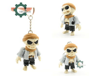 Digital Downloads - Cobotech Halloween Poor Grumpy Skeleton Articulated Keychain - Cute Backpack Keychain