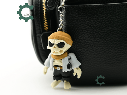 Digital Downloads - Cobotech Halloween Poor Grumpy Skeleton Articulated Keychain - Cute Backpack Keychain
