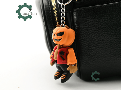 Digital Downloads - Cobotech Halloween Urban Pumpkin Head Articulated Keychain - Cute Backpack Keychain