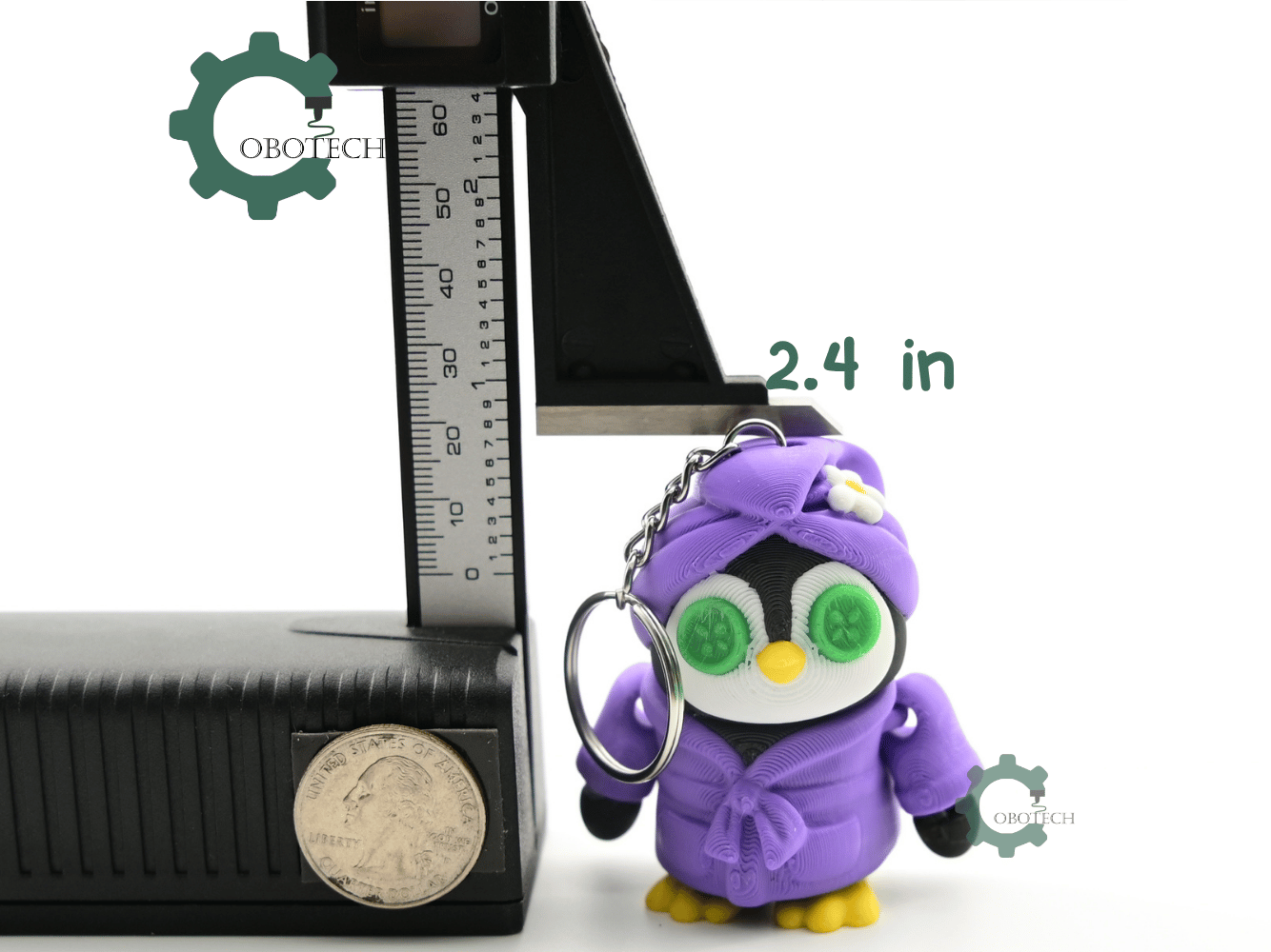 Digital Downloads - Cobotech Penguin Spa Retreat Articulated Keychain - Cute Backpack Keychain