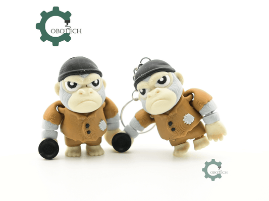 Digital Downloads - Cobotech Poor Grumpy Gorilla Articulated Keychain - Cute Backpack Keychain