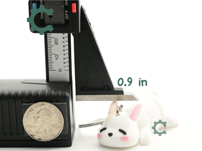 Digital Downloads - Cobotech Sleepy Bunny Articulated Keychain - Cute Backpack Keychain