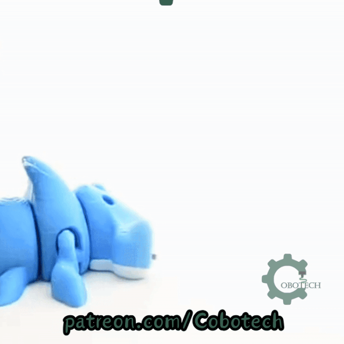 Digital Downloads - Cobotech Sleepy Hammerhead Shark Articulated Keychain - Cute Backpack Keychain