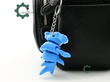 Digital Downloads - Cobotech Sleepy Hammerhead Shark Articulated Keychain - Cute Backpack Keychain