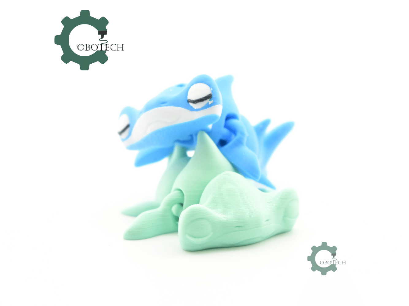 Digital Downloads - Cobotech Sleepy Hammerhead Shark Articulated Keychain - Cute Backpack Keychain