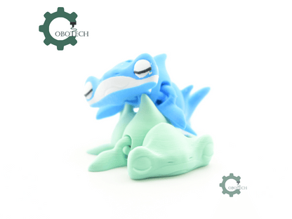 Digital Downloads - Cobotech Sleepy Hammerhead Shark Articulated Keychain - Cute Backpack Keychain