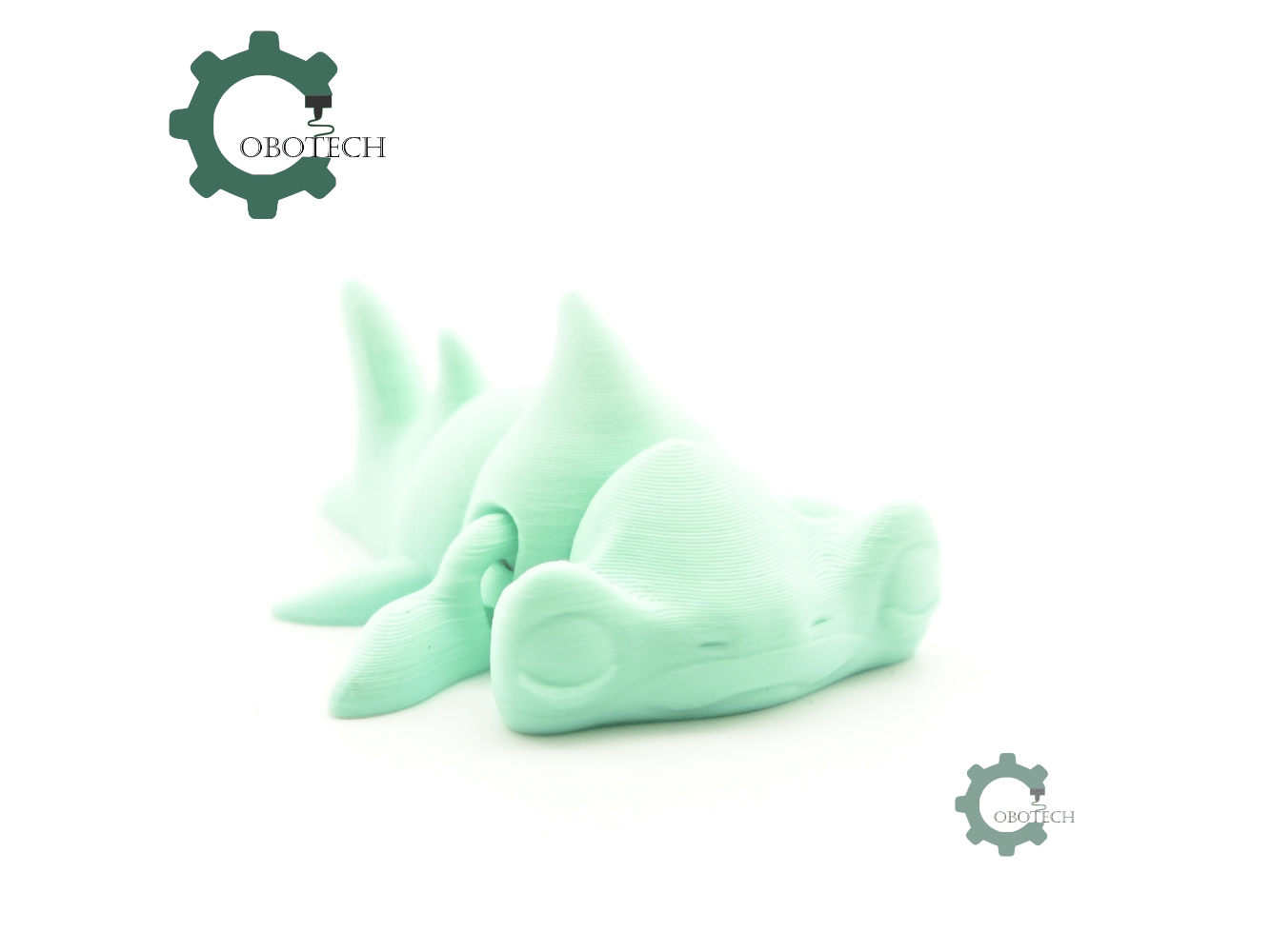 Digital Downloads - Cobotech Sleepy Hammerhead Shark Articulated Keychain - Cute Backpack Keychain