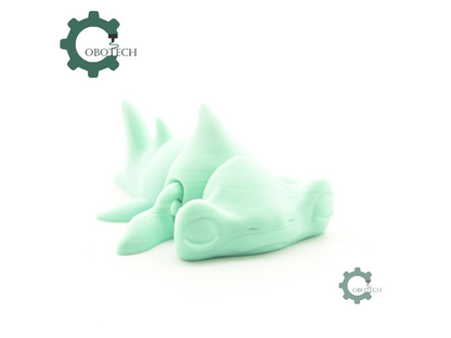 Digital Downloads - Cobotech Sleepy Hammerhead Shark Articulated Keychain - Cute Backpack Keychain