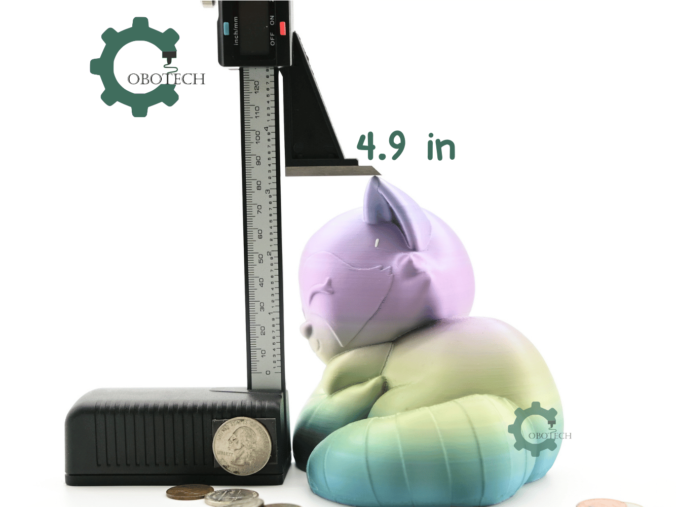 Digital Downloads - Cobotech Sleepy Raccoon On Pillow Piggy Bank - Desk Decor - Coin Bank Gifts