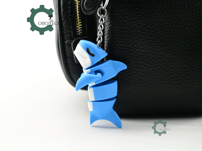 Digital Downloads - Cobotech Sleepy Shark Articulated Keychain - Cute Backpack Keychain