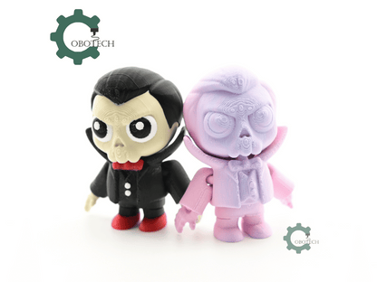 Digital Downloads - Cobotech Spooky Halloween Vampire Skull Articulated Keychain - Cute Backpack Keychain