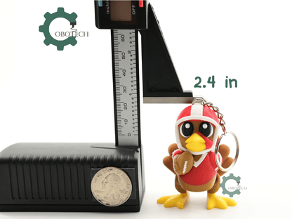 Digital Downloads - Cobotech Thanksgiving Football Turkey Articulated Keychain - Cute Backpack Keychain