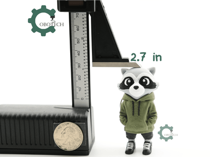 Digital Downloads - Cobotech Urban Raccoon In Hoodie Articulated Keychain - Cute Backpack Keychain